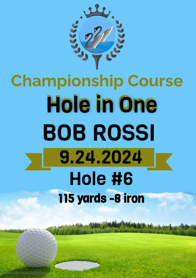 2024 hole in one Championship course ROSSI Made with PosterMyWall